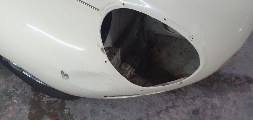 E-type Front Bumper Dent Repair 1