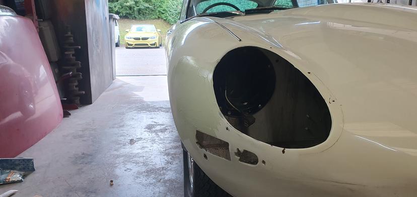E-type Front Bumper Dent Repair 3